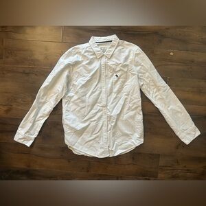 Abercrombie & Fitch White Oxford Button Down Shirt Preppy Classic L